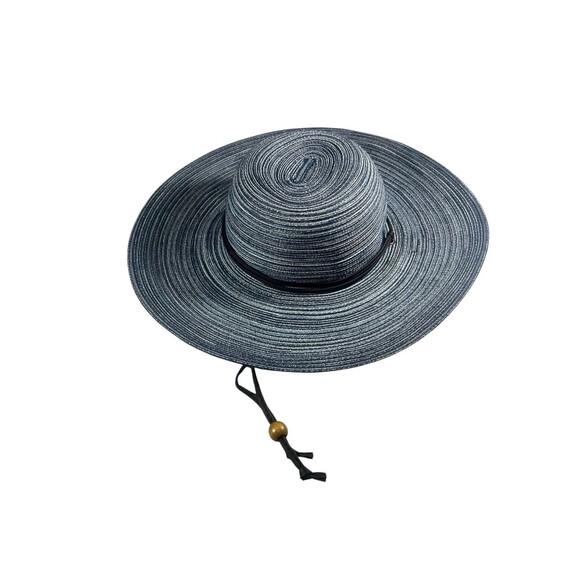 Sloggers Braided Hat 4.5” Wide Brim Blue Hues Gardening Sun Hat Medium 22 1/2” - Picture 4 of 6